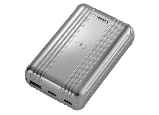 Momax Q.Power Go Mini–Wireless Battery Pack 10000mAh Power Bank - Silver